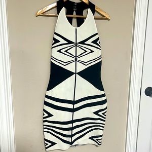 Adelyn Rae Black and White Geometric Dress